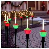 11.5FT Christmas Pathway Lights, 7PK LED Bubble Ya