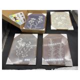 New (lot of 4) framed boho framed pieces