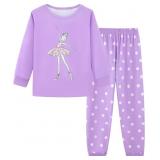 Size 7 Yrs Mikrdoo Girls Pajamas Set Long Sleeve T