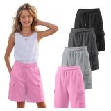 Size 11/12 Yrs 4 Pack Girls Cargo Bermuda Long Sho