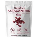 EXP 6/11/28~ NuvaPure Astaxanthin 12 mg Softgels f