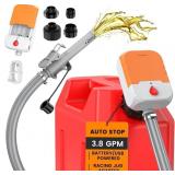 Fuel Transfer Pump with Auto-Stop,3.8 GPM Flow, 51