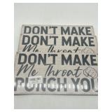 Lot of 3, Funny Friend Hanging Wooden Sign, Don