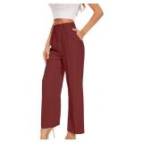 Size 4 FUNYYZO Wide Leg Dress Pants for Women Work