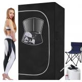 New portable sauna with steamer, folding chair, br