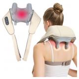 Wireless 4D Shiatsu Neck Massager with Heating Fun