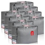 8 Pack 105L Extra Large Comforter Storage Bag, Fol