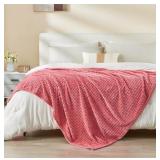 Size 60 x 80 Inch EMME Fleece Throw Blanket Luxury