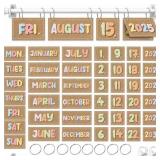 Cinrobiye Pastel Classroom Calendar Set with 56 Da
