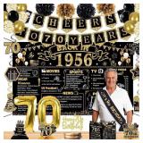 70th Birthday Decorations for Men, Back in 1956 Bi