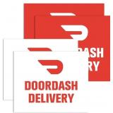 Door Dash Delivery Car Magnet Signs, 20x25cm, Red