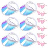 Chicingyou Sun Visor Hats and Heart Sunglasses Cap