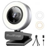 2K Webcam for PC with Microphone & Light & Privacy