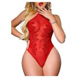 SIZE LARGE (Red) Girece Sexy Lingerie for Women Sh