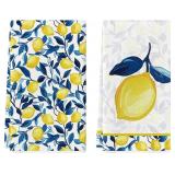 Artoid Mode Lemon Leaves Summer Kitchen Towels Dis