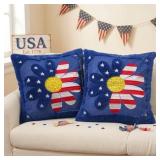 GAGEC 4th of July Pillow Covers 18x18 Inch Set of