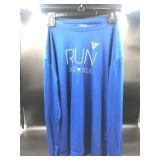 Size Small blue RUN long sleeve shirt