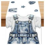 Blue Jean Denim Baby Shower Table Runner Blue Jean