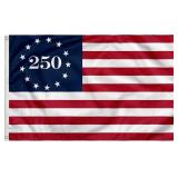 (Lot of two) 250 Anniversary 4x6 Sewn & Embroidere