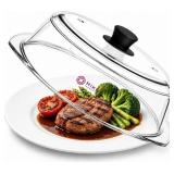 Tall Glass Microwave splatter cover | Sturdy clear