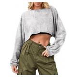 size med Ziesexy Camo Sweatshirt Long Sleeve Crop