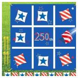 American Flag Stars Bean Bag Toss Tic Tac Toe Game