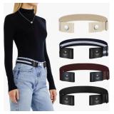 TOURZOO Belts for Women/Men Buckle Free Elastic Be