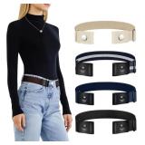 TOURZOO Belts for Women/Men Buckle Free Elastic Be