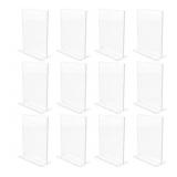 12 Pack Staples Sign Holder, 8.5" x 11", Clear Pla