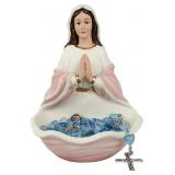 Blessed Mother Statue, Hand Painted Virgin Mary Ro