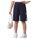 Size 15/16 NAVY Girls Bermuda Bowknot Shorts