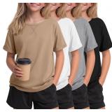 SIZE 9/10~ Oakgarden 4 Pack Girls Short Sleeve T S