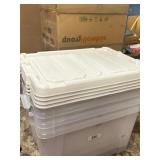 Lot of 4, Size 22 x 14 Inches Clear Plastic Storag