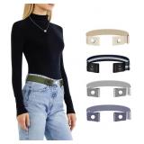 TOURZOO Belts for Women/Men Buckle Free Elastic Be