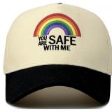 Pride Hat for Men Women, Embroidered LGBT Rainbow