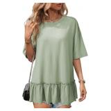 Size Small Dokotoo Womens Summer Tops Crewneck Sho