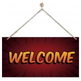Wood Sign 12 6 Inch Comic Style Welcome Playroom R