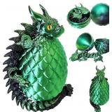 Large 3D Printed Dragon Egg with Dragon Inside Art