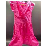 Size 8 bright pink Donna Morgan mini dress featuri