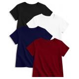 Oakgarden 4 Pack Toddler Girls V Neck T Shirts