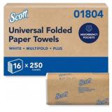 Scott Essential Folded Paper Towels, 16 Packs, 250