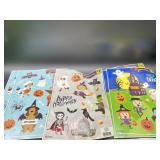 LOT OF 8   Halloween window clings NEW
