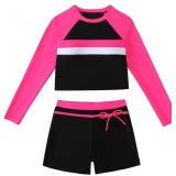 Size 7/8 YOURUIKEY Girls Swimsuit 3 Pieces Long Sl
