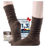 Small Juclise Merino Wool Pilates Grip Socks Slouc