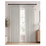 Size 40 x 102 Inches 100% Blackout Linen Pinch Ple