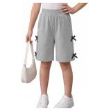 SIZE 13/14~(BLUE)~~ Girls Bermuda Bowknot Shorts