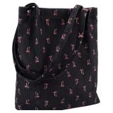 Dansydaisy Bow Tote Bag Cute Corduroy Totes for Wo