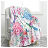 Jekeno Hummingbird Floral Colorful Flowers Bird Th