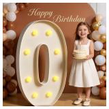 3FT Marquee Numbers 0 Large Light Up Numbers Birth