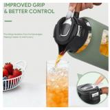 84 oz/2.5L Glass Pitcher with Lid and Handle, Leak